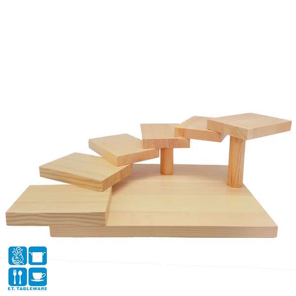 木製壽司檯-6步階｜42 × 27.5 × 12 ㎝｜單組