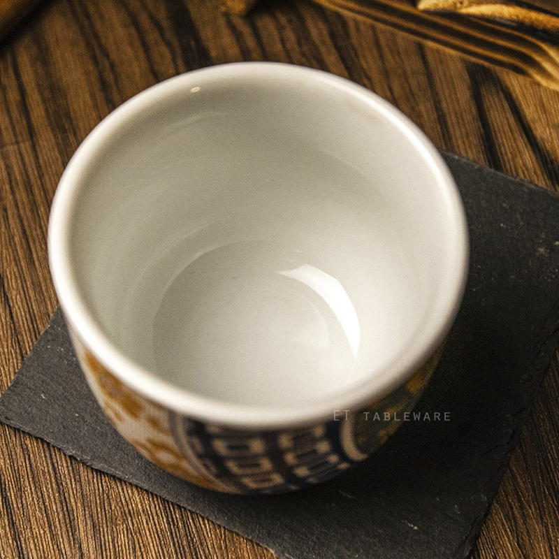 杯 ☆ 日風 青白 茶杯｜ 7.5 × 6 ㎝｜單個