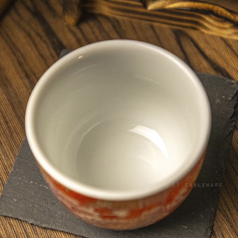 杯 ☆ 日風 四季紅 茶杯｜ 7.5 × 6 ㎝｜單個