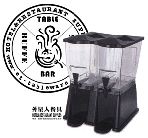 果汁鼎-BD22L長方型飲料桶(雙格)