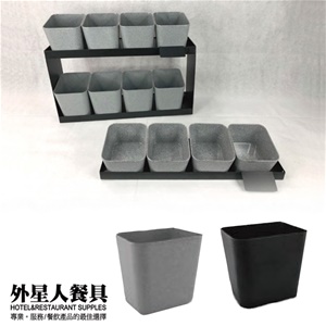 收納盒-咖瑪4.3"H(黑/灰石)