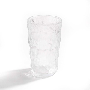 杯☆玻璃 霧面水波紋玻璃杯｜400 cc｜單個