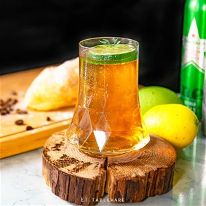 杯☆玻璃 蒂凡斯 菱格紋 HI-BALL 杯｜350 cc｜6入