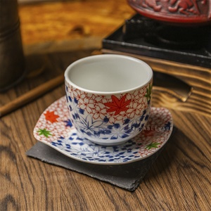 杯 ☆ 日風 春櫻秋楓 茶杯｜ 7.5 × 6 ㎝｜單個