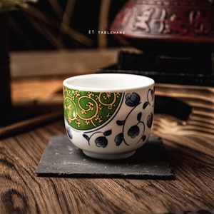 杯 ☆ 日風 春色碧藤 茶杯｜ 7.5 × 6 ㎝｜單個