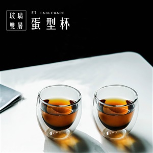 杯 ☆ 簡約透亮 玻璃雙層蛋型杯｜250 ml｜單個