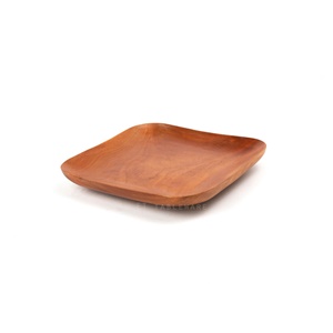 盤 ☆ 桃木盤正方凹邊盤｜20 x 3 cm｜單個