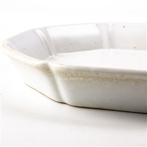盤 ☆ 八角輪盤｜20.7 x 3.6 cm｜白｜單個