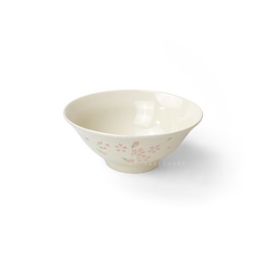 碗 ☆ 紅櫻花 螺紋圓井｜ 18 × 7.5 ㎝｜單個