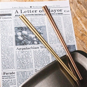 筷子★做舊復古玫瑰金筷子｜23.5 cm｜單雙