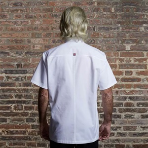 廚衣 ☆ 中式領經典雙排扣廚師服｜短袖｜白色｜M - 3 XL｜單件