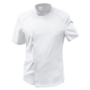 廚衣 ☆ 清新感側排廚師服｜短袖｜白色｜M - 3 XL｜單件