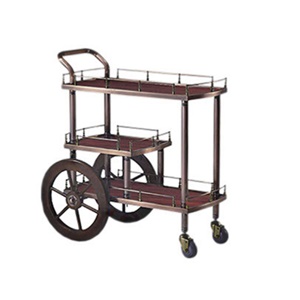 服務車 ☆ 皇家古銅桌邊服務車｜紅桃飾面｜單個