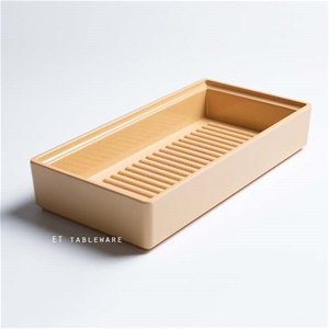 美耐皿☆陶面晶巧收奈盒 ｜淺咖啡｜22 × 11 × H 4 ㎝｜單個