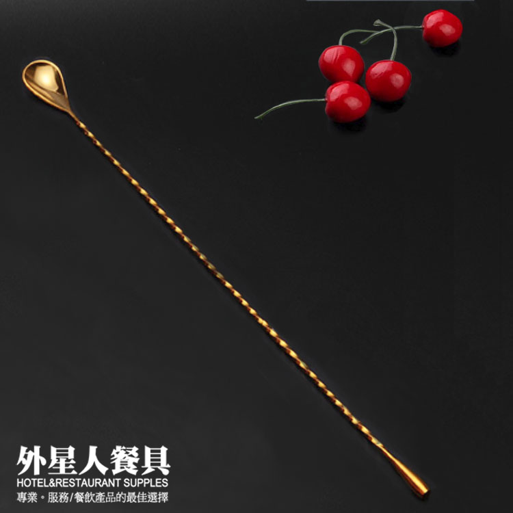 吧檯匙-40cm(金色圓頭)