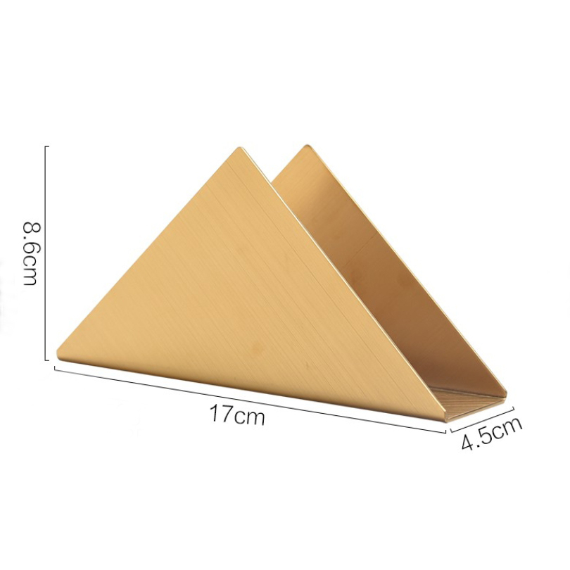 北歐幾何 17cm 金色系 三角餐巾架｜不銹鋼｜單個