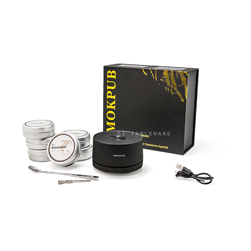 【 SmokPub｜隨行電動煙燻機 】安全免點火，一鍵開燻兩秒出煙六種風味，成熟果香木質調入味上桌！