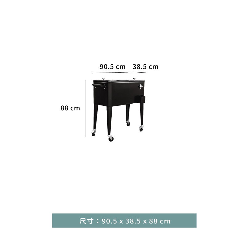 保溫車 ☆ 戶外首推冷藏包溫車｜75 L｜黑色｜單個 （約冷藏 48 H)