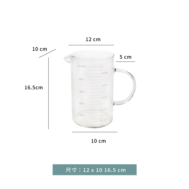 杯 ☆ 玻璃 量杯｜1000 ml｜單入