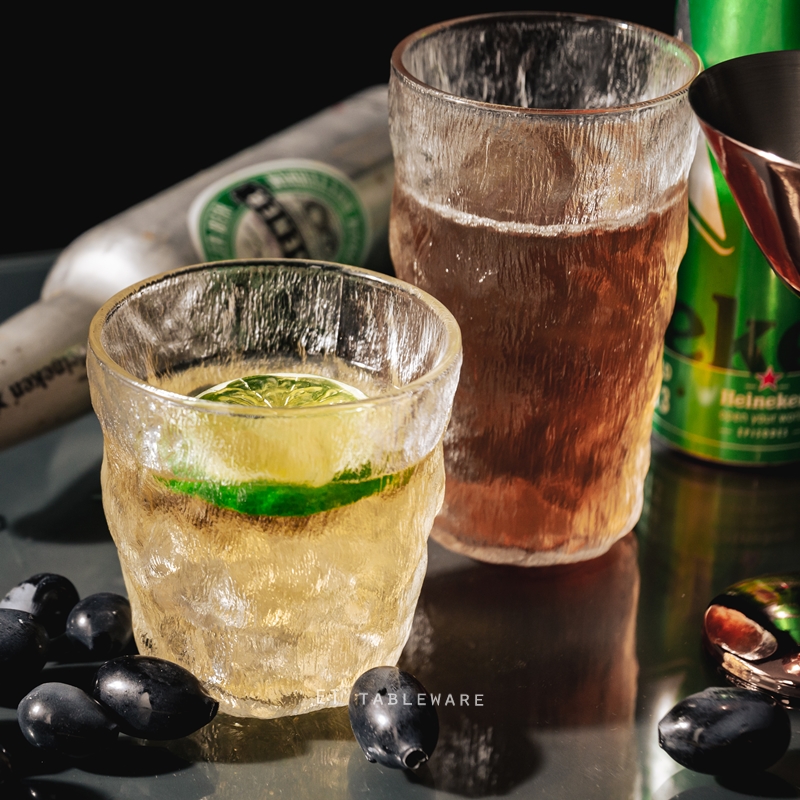 杯★岩石高杯玻璃杯｜400 cc｜6入