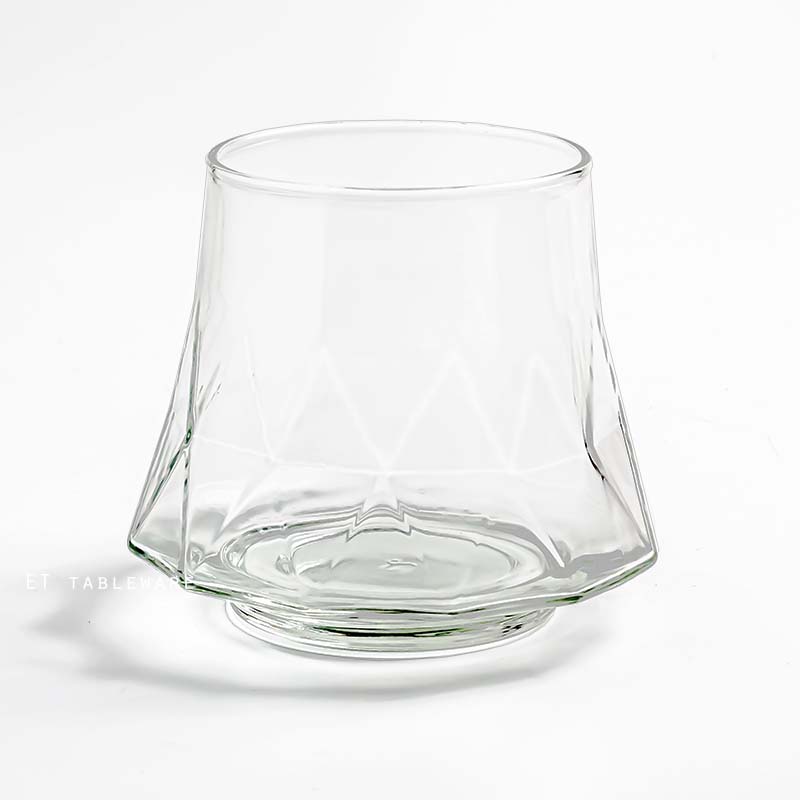 杯☆玻璃 蒂凡斯 菱格紋 Rock 杯｜290 cc｜6入