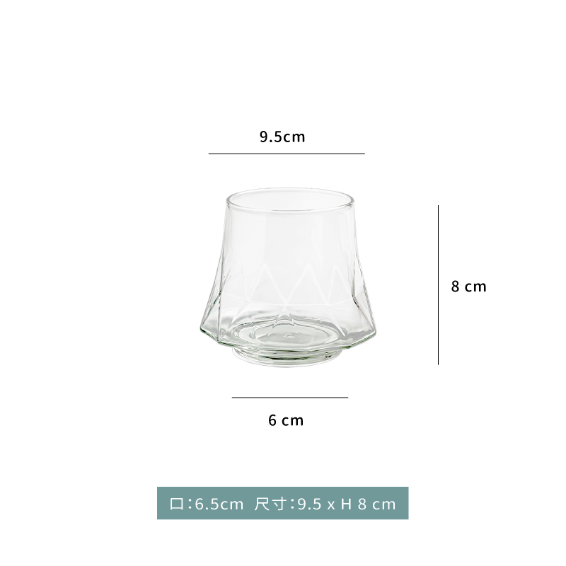 杯☆玻璃 蒂凡斯 菱格紋 Rock 杯｜290 cc｜6入