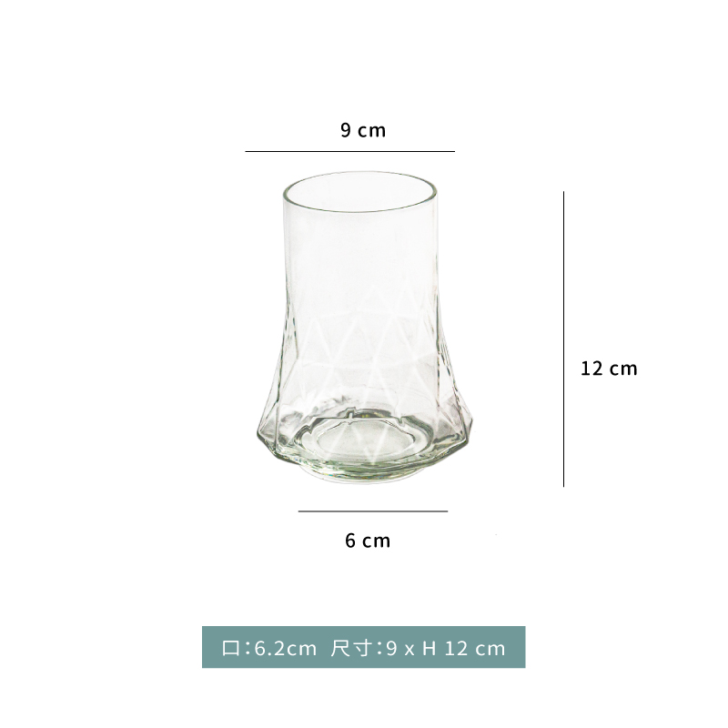 杯☆玻璃 蒂凡斯 菱格紋 HI-BALL 杯｜350 cc｜6入
