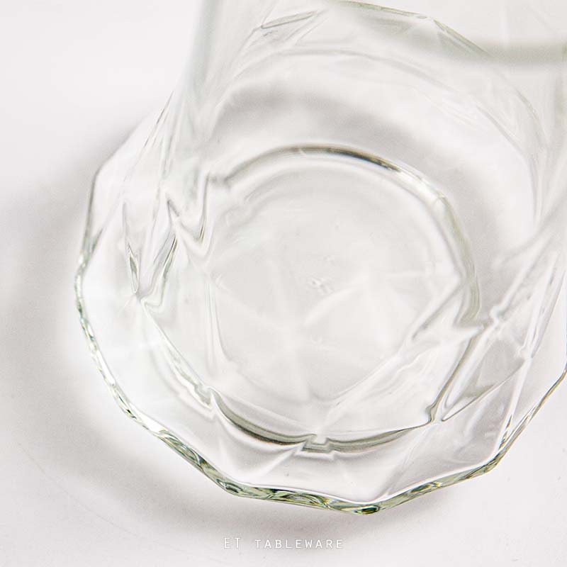 杯☆玻璃 蒂凡斯 菱格紋 冷飲杯｜410 cc｜6入