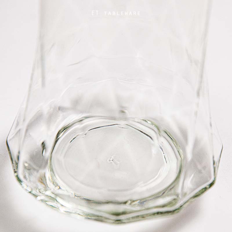 杯☆玻璃 蒂凡斯 菱格紋 冷飲杯｜410 cc｜6入