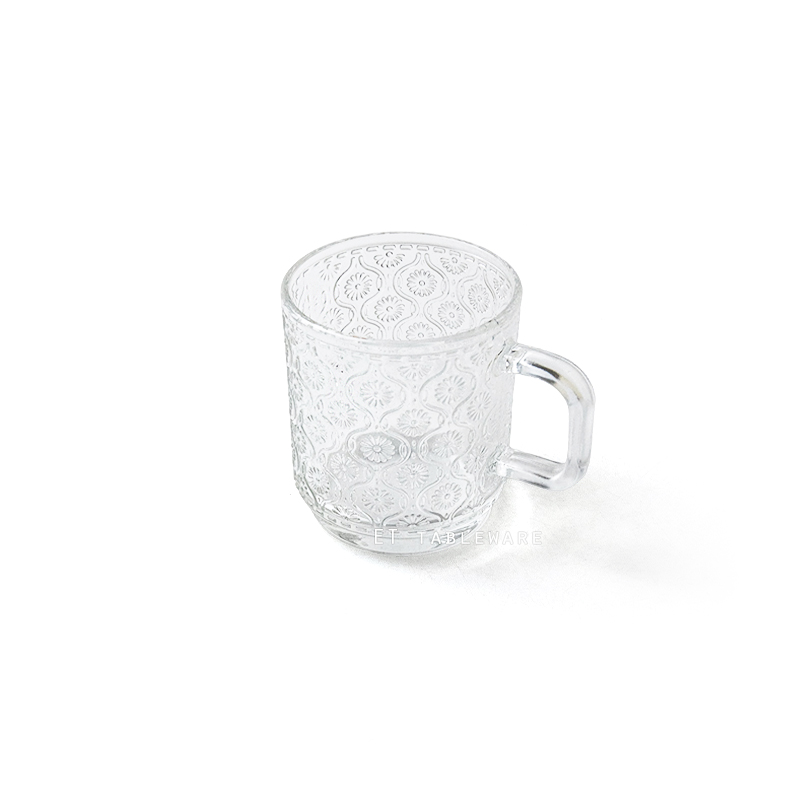 杯 ☆ 海棠花玻璃矮杯｜390 ml｜6入