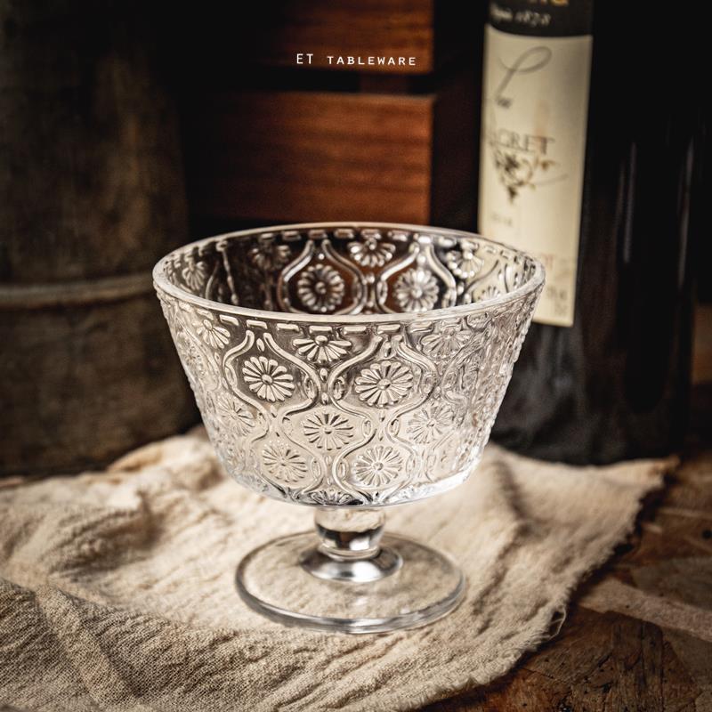 杯 ☆ 海棠花玻璃冰淇淋杯｜265 ml｜6入