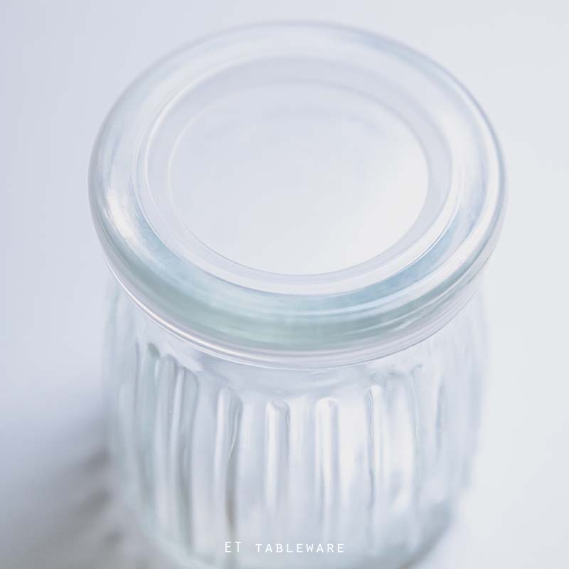 布丁罐☆玻璃 豎紋布丁罐 – 附 PE 蓋｜150 ml｜6入