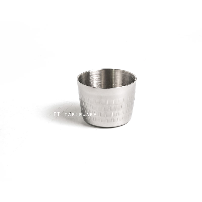 杯 ★ 不銹鋼斜身錘印杯｜6 × H 4.5 ㎝｜單個