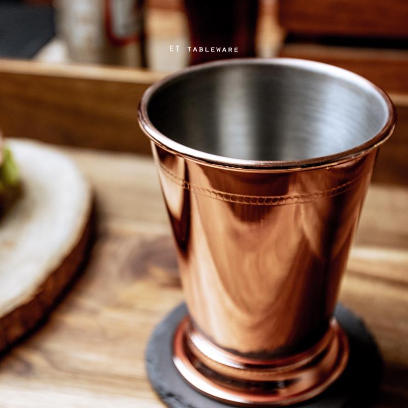 杯 ☆ 不銹鋼 Julep 朱麗普杯捲邊｜玫瑰金｜380 cc｜單個