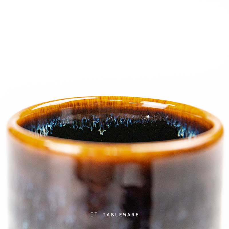 杯 ☆ 窯變 陶瓷 杯｜綠彩｜Φ 7.5 cm｜單個