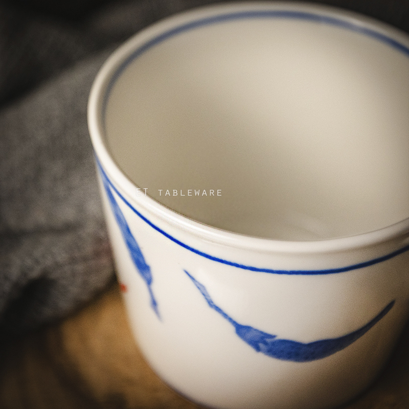 杯 ☆ 釉下彩豬口杯含蓋｜辣椒｜單個