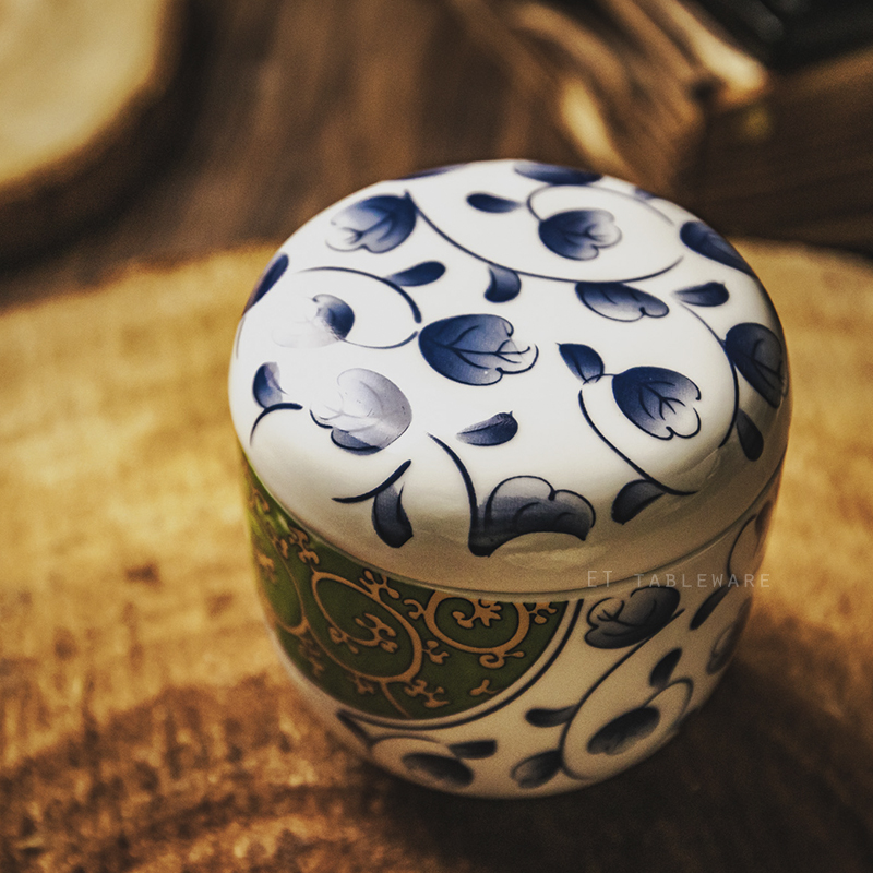 碗 ☆ 日風 春色碧藤 茶碗蒸 附蓋｜7.5 × 7.5 ㎝｜單個