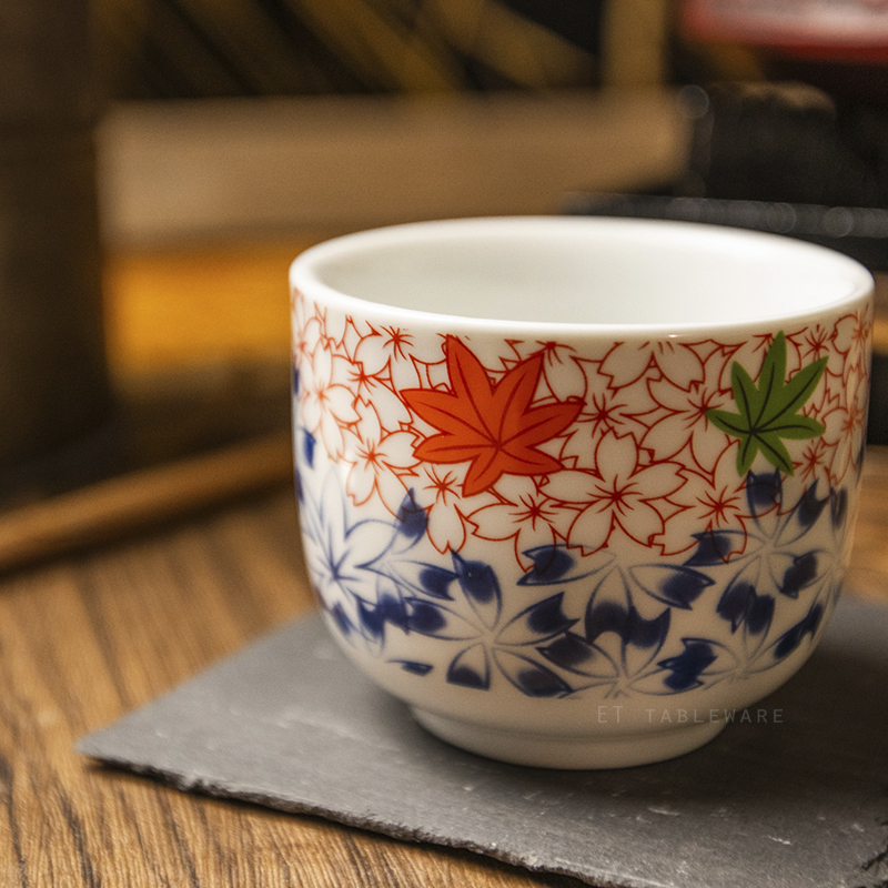 杯 ☆ 日風 春櫻秋楓 茶杯｜ 7.5 × 6 ㎝｜單個