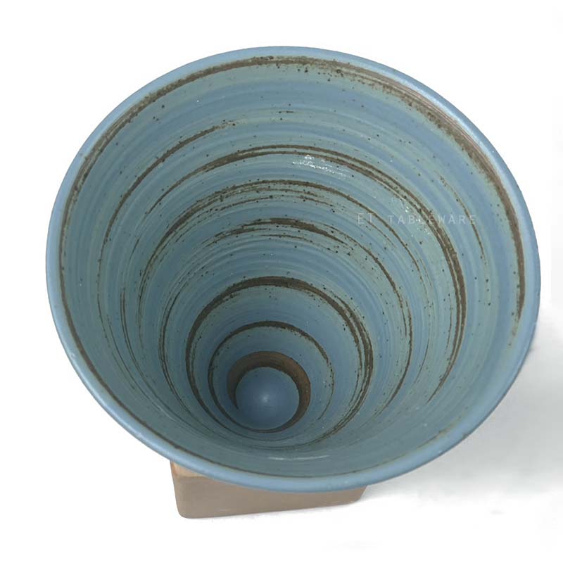 杯 ☆ 丹石窯燒 咖啡杯｜9.5 × 11 ㎝｜流線藍｜單組