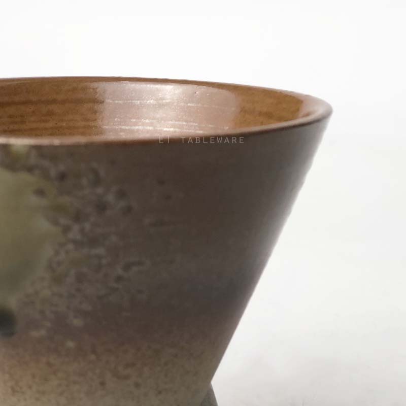 杯 ☆ 丹石窯燒 咖啡杯｜9 × 11 ㎝｜復古棕｜單組