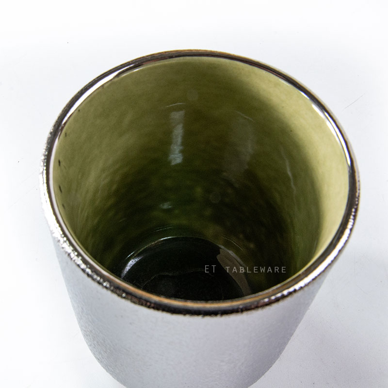 杯 ☆ 日式 陶瓷 銀面 直身杯｜ 6 cm｜150ml｜單個
