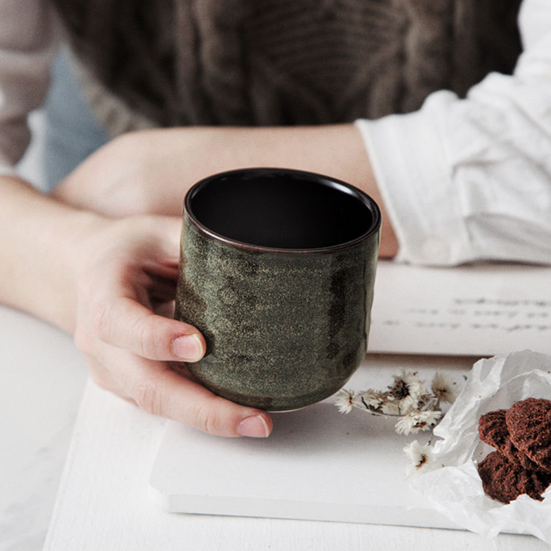 杯 ☆ 窯變 釉色陶瓷 茶杯｜綠色．紅色．杏色｜單個-☆預購