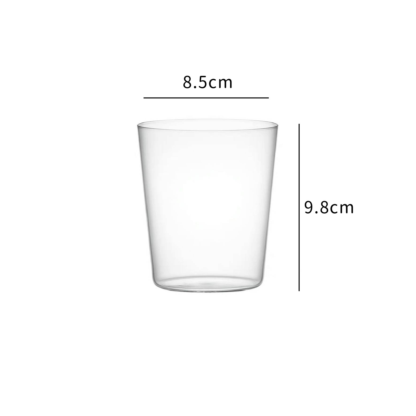 杯 ☆ 極簡薄身 玻璃錐形杯｜350 ml｜6入