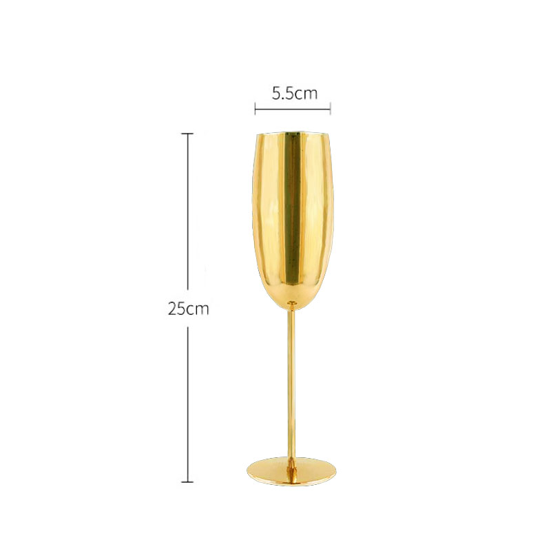 杯 ☆ 北歐 簡約 金屬香檳杯｜ 300 ml｜香檳金｜單個-★較長備貨日