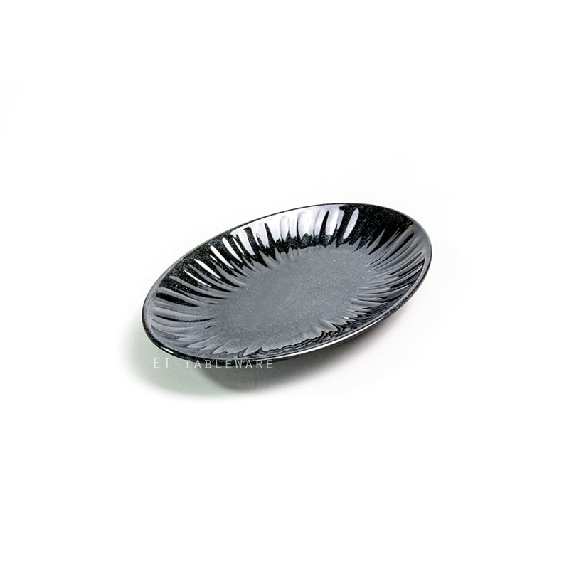 盤☆美耐皿 銀彩 橢圓盤｜25 × 17 cm｜單個