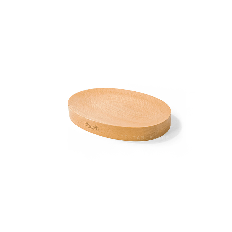 盤 ☆ 櫸木凹面橢圓盤｜19 × 13 × 2.5 ㎝｜單個