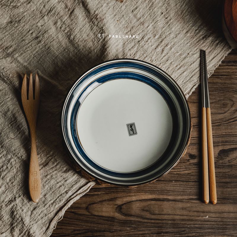 盤 ☆ 青瓷繪染 飯盤｜17.5 × 4 ㎝｜單個