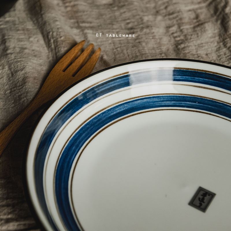 盤 ☆ 青瓷繪染 飯盤｜21 × 4 ㎝｜單個