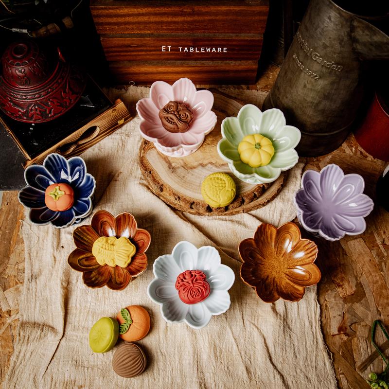盤 ☆ 蓮花 高腳果盤｜12.8 ㎝｜單個★  商品流動率快，如遇售完，需追加預購