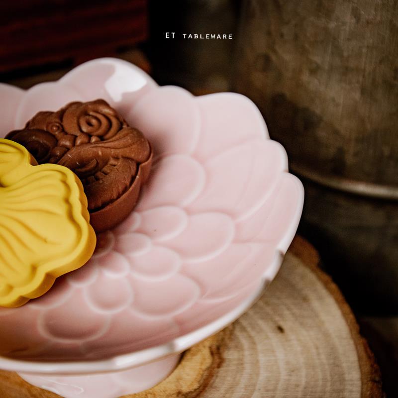 盤 ☆ 花朵 高腳果盤｜櫻花粉｜12.3 ㎝｜單個★ 商品流動率快，如遇售完，需追加預購